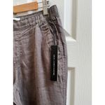 Nicole Miller New Linen Boho Pocket Front Slit Pant Size Medium 26.5 Inch Inseam Photo 4