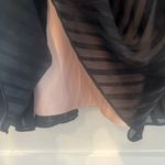 BCBGMAXAZRIA BCBG Strapless silk gown maxi floor length black flowy bow size 2P 2 Petite Photo 5