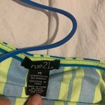 Rue 21  Blue Neon Yellowgreen Striped Tank Top Photo 1