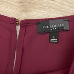 The Limited Wine Red Sleeveless Long Sheer Tank Top Keyhole with Button Back S Photo 9