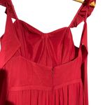 Azazie NWT  METZ Scarlet‎ A-Line Sweetheart Ruched Chiffon Dress SIZE 4 A4 Photo 7