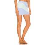 Lovers + Friends NWT Catcha Wave Mini Skirt In Blue Foam Photo 1