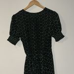 Urban Outfitters Green Floral Wrap Mini Dress Short Sleeve Lined Size Small Photo 5