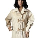 Vintage George Masket LTD Cream velvet corduroy jacket toggle closing size small Brown Photo 2