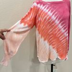 Design 365 Pink and Orange Tie Dye Sweater Size Large Photo 3