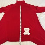 Chico's  size 2/L red cowl neck long sleeve shark bit hem tunic sweater EUC Photo 7
