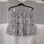 Princess Polly  Light of Life Black and White Tiered Skater Mini Skirt Size 6 Photo 1