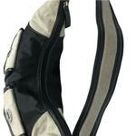 Tommy Hilfiger  Zip Top Black Vinyl Ivory Canvas Hobo Bag Purse w/ Front Pockets Photo 5