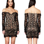 Bardot Zendaya Mini Lace Corset Mini Dress In Black Size XS NWT Photo 1