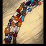 Massive 4 Strand Native American Beaded Sterling Silver Necklace Silver Photo 4