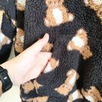 Hot Topic Fleece Sherpa Black Brown Bear Hoodie Medium Photo 1