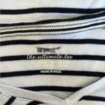 Chico's Chico’s size 1 black white stripe vneck short sleeve ultimate tee M 100% cotton Photo 1