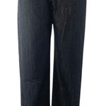 ZARA  Women's Black Beaded Rhinestone High Waist Wide Leg Denim Mom Jeans Size 2 Photo 0