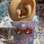 Orange Sunflower Earrings Photo 1