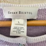 Vintage Susan Bristol purple dragon fly granny patchwork cardigan sweater L NWT Size L Photo 6