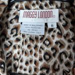 Maggy London Vintage Leopard Print Button Front Shirt Dress Size 8 Midi Photo 4