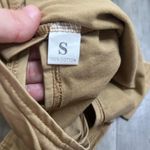 Cross Front VNeck Beige Cropped Top Size Small Tan Photo 2