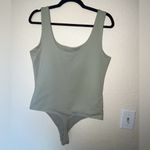 EXPRESS NWOT Body Contour Bodysuit Pale Earthy Sage Green Color SIZE LARGE Photo 3