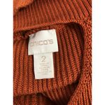 Chico's Chico’s Women Sweater Turtle L Long Sleeve Pullover Knit Y2K Minimalist Orange Photo 5