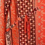 Free People Free‎ People Moonlight Mile Woven Top Hot Coral Floral Size Small Photo 6