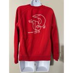 Glossier Red Crewneck Sweatshirt Graphic Logo Character Cartoon Sweatshirt Photo 2