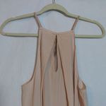 Ramy Brook  Anya Pleated Satin Halter Top Blouse Dusty Pink Size M Photo 6
