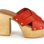 ZIGI Orange block heel Crisscross Suriel Platform Retro Photo 0