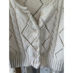PacSun  John Galt Cream Agnes Chunky Corded Rib Sweater Pointelle Crop Cardigan Photo 3