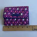 Vera Bradley  Katalina Pink Diamonds Wallet Cotton Quilted Snap Close ID Holder Photo 5