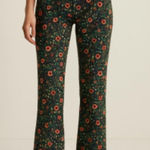 Isabel Marant  Flower Floral Ribbed Trouser Pant 100% Cotton- Size 36 (US 4) Photo 0
