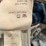 Reformation Retooled Denim Mini Jean Skirt Salton Wash Distressed Size 29 Photo 7