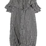 AQUA Bloomingdale’s Black Gingham Dress Photo 0