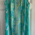 Green marbled cover up cardigan duster size small‎ Photo 0