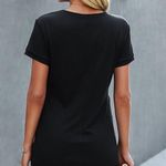 Angashion NWT Angashon Cut Out Waist Tee Dress Lg Photo 3