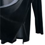 Vintage Black Velvet Velour Open Front Formal Cardigan Sweater Gothic Witchy OS Size undefined Photo 5