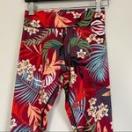 MINKPINK NWT Move Legging Red Palm Floral Small Photo 1
