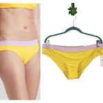 Athleta Chroma Swim Bikini Bottom Size Large Yellow Lilac Blocked Hawaii NWT Photo 1