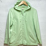 J. Jill Snap Button Hoodie Green Size M Photo 0