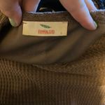 Hummingbird Women’s Large Waffle Knit Brown Snake Print Bell Sleeve Midi Dress Photo 6