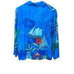 Vintage Peter Popovitch blue lightweight blazer sailboats size Medium/large Photo 1