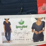 Honeydew Ladies' 2 Piece Embroidered Lounge Set moon & stars White Size M Photo 2