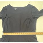 Talbots  Ponte Knit Fit & Flare Dress Size 14 Navy Blue Career Classic Stretch Photo 10