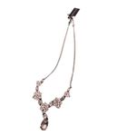 Givenchy  Silver-Tone Multi Crystal Pendant Adjustable Y-Neck Necklace Women Photo 10