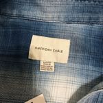 American Eagle  Outfitters Women's Shirt Size‎ Small Blue Plaid Grunge Oversized Photo 8