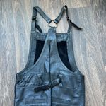 Maverick Leather Overalls in Black Size 4 Photo 6