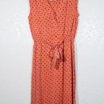 Fossil New  Orange Silk Blend Polka Dot Dress Size Small Photo 0