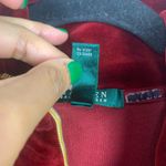 Lauren Ralph Lauren Women’s Medium Velvet Crest Zip Jacket Rich Red Glam Street Photo 10