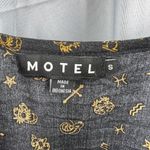 Motel Zodiac Print Black Slip Dress Small Celestial Stars Gold Symbols Viscose S Photo 4