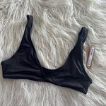 SKIMS Swim Plunge Triangle Bikini Top Onyx Size Large Photo 2