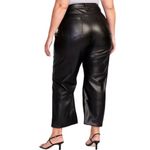 Old Navy NWOT  Women’s Wide Leg Faux Leather Pants Plus Size 20 Black High Rise Photo 1